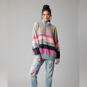 Oli & Hali colorblock thermal knit Sage combo Size Large
